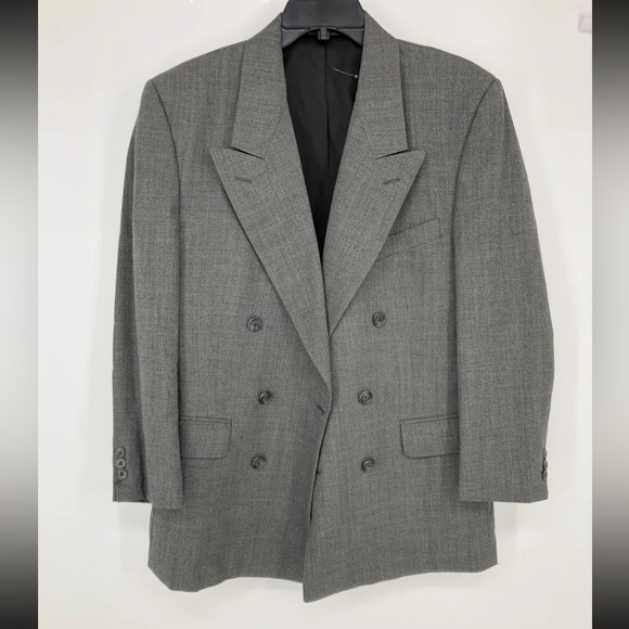 Dior Jackets & Blazers - Christian Dior Gray Double Breasted Blazer